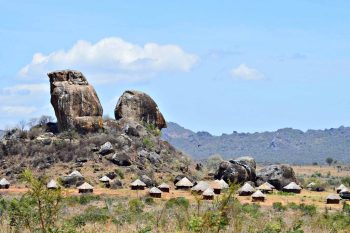 Karamojong village near Kidepo Valley National Park