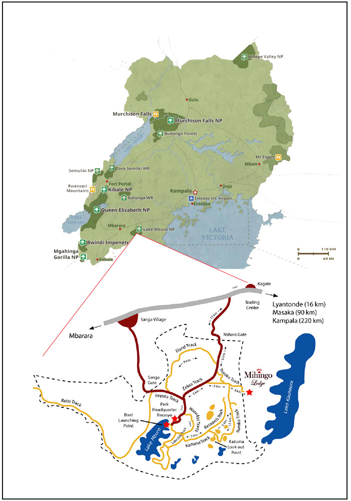 Lake Mburo National Park Location map